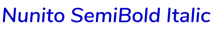 Nunito SemiBold Italic フォント